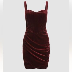 Velvet corset mini dress - NWT, NBW